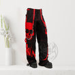 Men Gothic Red Skull Trousers Dark Street Punk Pants Baggy Style Trousers - Alternative Gothic Dark Wear | Embrace Dark Aesthetic Men & Women Gothic Clothing